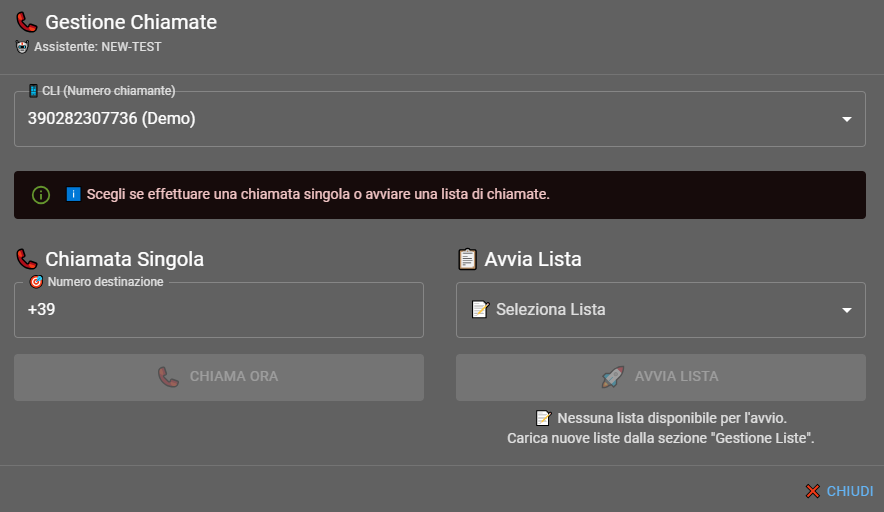 Outbound con trunk AI4CALL