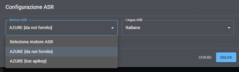 Configurazione ASR