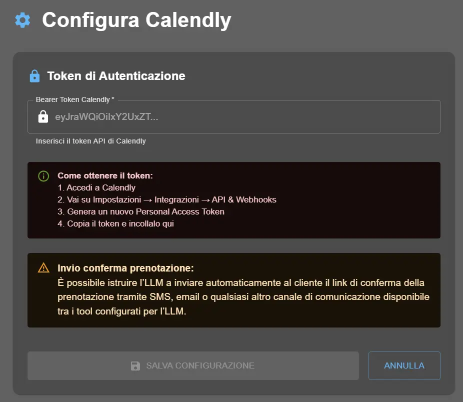 Configurazione Tool