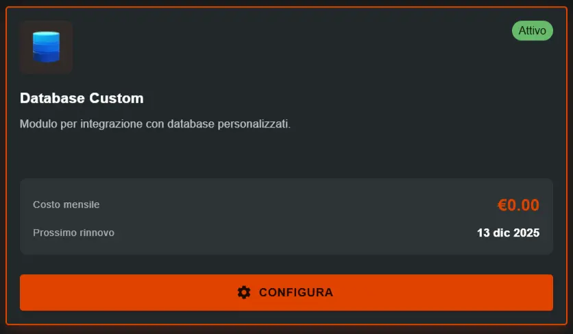 AI4CALL - MCP Database Connector Configurazione