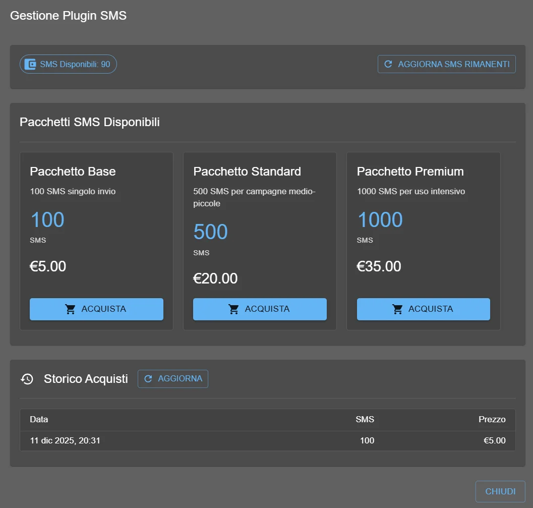 SMS Package Management