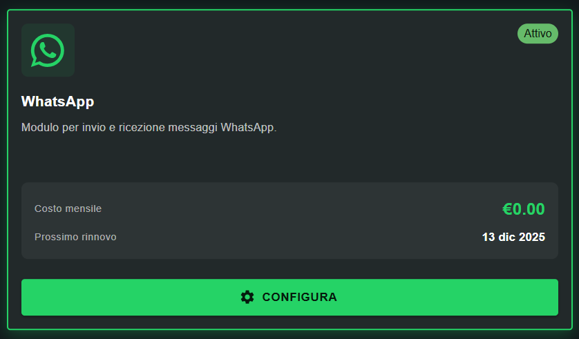AI4CALL - MCP Configurazione WhatsApp